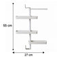 Detailed measurements diagram of rotating storage rack for reference