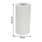 Close-up showing sheet size and perforation on Freshee kitchen paper towel roll