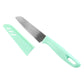 Kitchen knife with sharp stainless steel blade and soft grip ergonomic handle