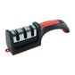 Non-slip rubber base providing stability for safe knife sharpening.