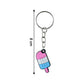 Colorful popsicle keychain cartoon style with sturdy key ring