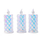 Set of LED decorative candle lights emitting vibrant multicolor glow