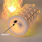 Close-up of LED candle lights showing crystal diamond-cut body design