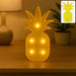 Pineapple shaped LED night light with warm glow for bedroom décor