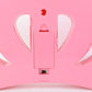 Close-up detail of pink crown decorative LED night light