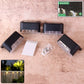 Main view of 4-piece Garden Vera solar stair lights, showing their compact design.