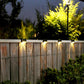 Close-up of a single solar step light demonstrating its durable, weather-resistant casing.