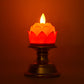 Elegant lotus LED flameless candle with realistic flickering flame effect for spiritual ambiance