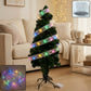 Multicolor LED ribbon light strip on Christmas tree for festive decor
