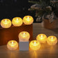 Set of elegant LED flameless candles with realistic flickering flame effect