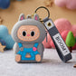 Cute cartoon silicone mini pouch keychain with strap for keys and small essentials
