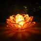 Battery operated lotus shaped flameless LED candles for safe home lighting