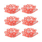 Smokeless LED lotus shaped decorative candles providing warm light atmosphere