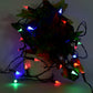 Multi-color decorative LED string light showcasing bright bulbs