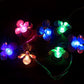 Artificial flower LED string lights with bright multicolor glow
