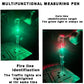 Close-up image of LED lights on digital voltage tester pen during electrical testing