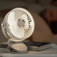Portable mini fan showing clip stand and adjustable speed controls