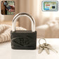 Front view of the AutoSafeo Heavy Duty Padlock, showing its robust iron construction.