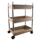 Mobile organizer rack with three storage layers and easy mobility