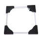 Sturdy machine stand providing raised support for washing machine base