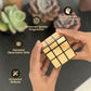 Puzzle cube toy demonstrating smooth rotation for engaging play