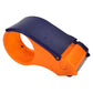 Close-up of the sharp serrated cutter on the tape dispenser for clean cuts.