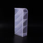 Close-up of plastic multi-storage holder compartments