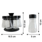 Multi-container revolving spice rack designed for countertop use