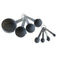 Measuring cups with steel handles detail