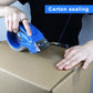 Close-up of the sharp, corrosion-resistant serrated blade on the Metal Packing Tape Dispenser for clean cuts.