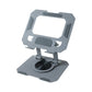 Compact foldable stand on a desk ready for use