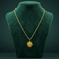 Gold finish floral traditional pendant necklace with unique design