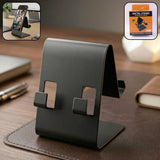 Black foldable metal mobile & tablet stand for desk or travel