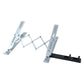Foldable aluminium laptop stand supporting ergonomic setup