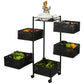 Vertical kitchen trolley with pull-out mesh baskets for easy access