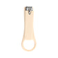 Handle and ring loop of ergonomic nail clipper for steady grip and control