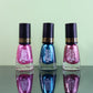 Compact metallic nail polish bottle ideal for travel and daily use