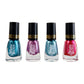 Mini nail polish bottle with metallic finish perfect for quick touch-ups