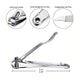 Size comparison of stainless steel nail cutter for easy portability