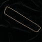 Decorative pearl statement necklace with lightweight gold chain