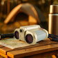 Close-up of Kids Night Scope Toy Binoculars red-tinted lenses and scope hood