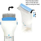 Close-up view of electric anti-lice comb removing lice from hair