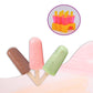 The 6-piece kulfi maker mould set displayed on a clean kitchen counter.