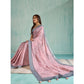 Generic Women's Silk Blend Printed Saree With Unstitched Blouse 5.5Mtr (Pink)