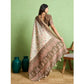 Generic Women's Silk Blend Printed Saree With Unstitched Blouse 5.5Mtr (Cream)