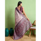 Generic Women's Silk Blend Printed Saree With Unstitched Blouse 5.5Mtr (Grey)