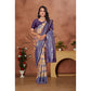 Generic Women's Banarasi Silk Jaquard Woven Saree With Unstitched Blouse 5.5Mtr (Orange)