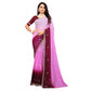 Generic Women's Chiffon Embroidred Saree With Unstitched Blouse 5.5Mtr (Pink)