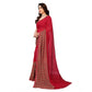 Generic Women's Georgette Printed Saree With Unstitched Blouse 5.5Mtr (Red)