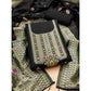 Generic Women's Banarasi Silk Printed Unstitched Salwar Suit Material With Dupatta (Black, 3Mtrs)